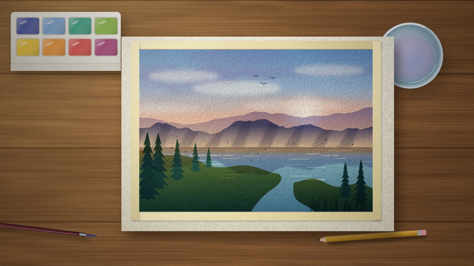 Titelbild des Kurses Aquarell für den Anfang
